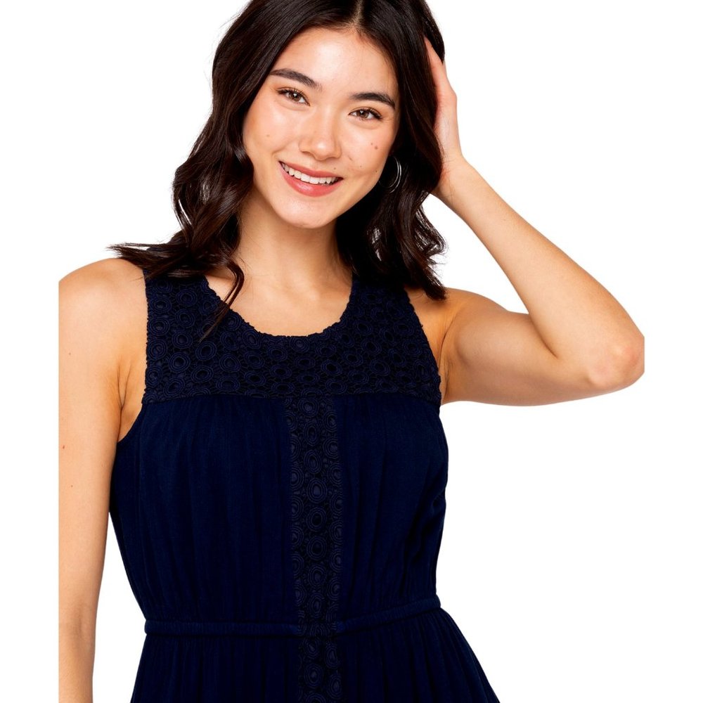 Ricki's Sleeveless Crochet Trim Short Dress